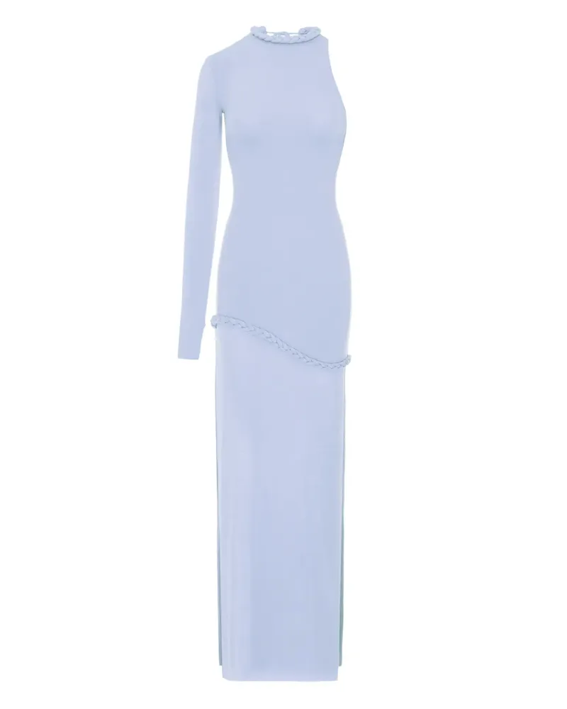 MANURÍ CANDY one-sleeve maxi dress - Blau Blau