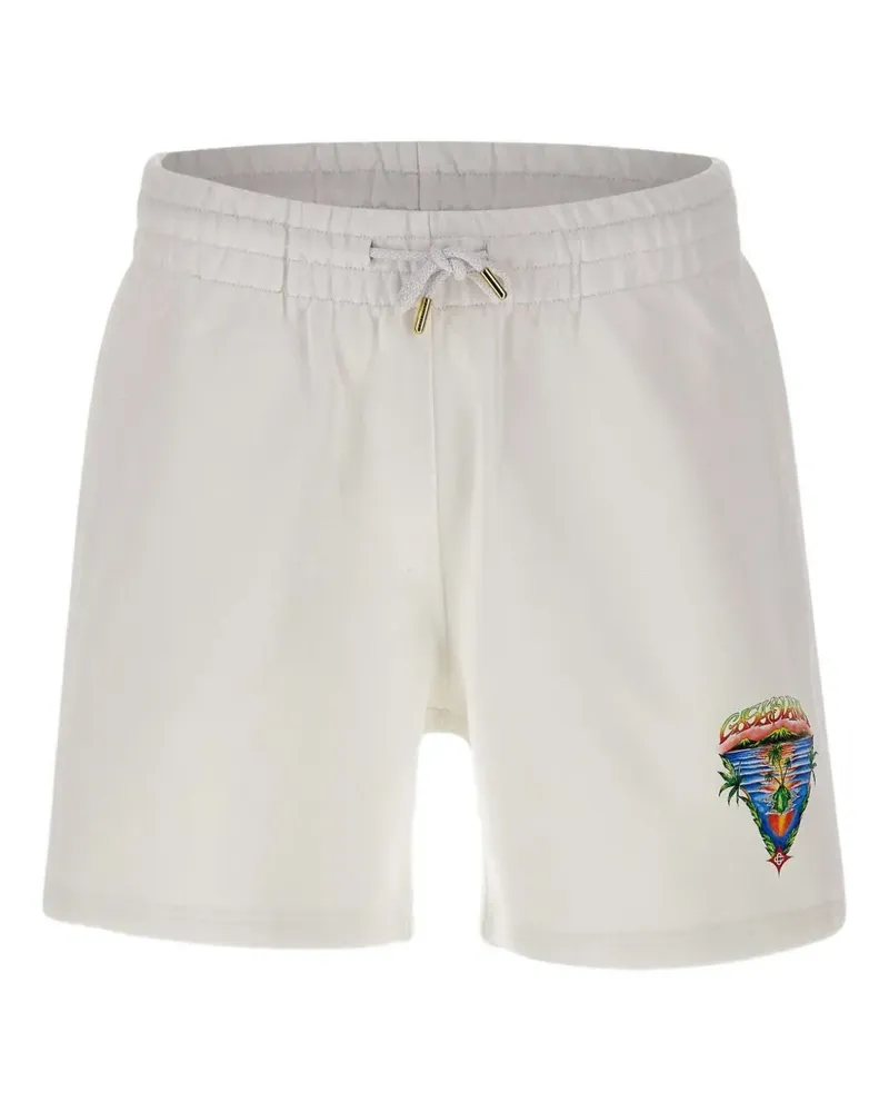Casablanca Paris Innocence Triangle graphic-print shorts - Weiß Weiß