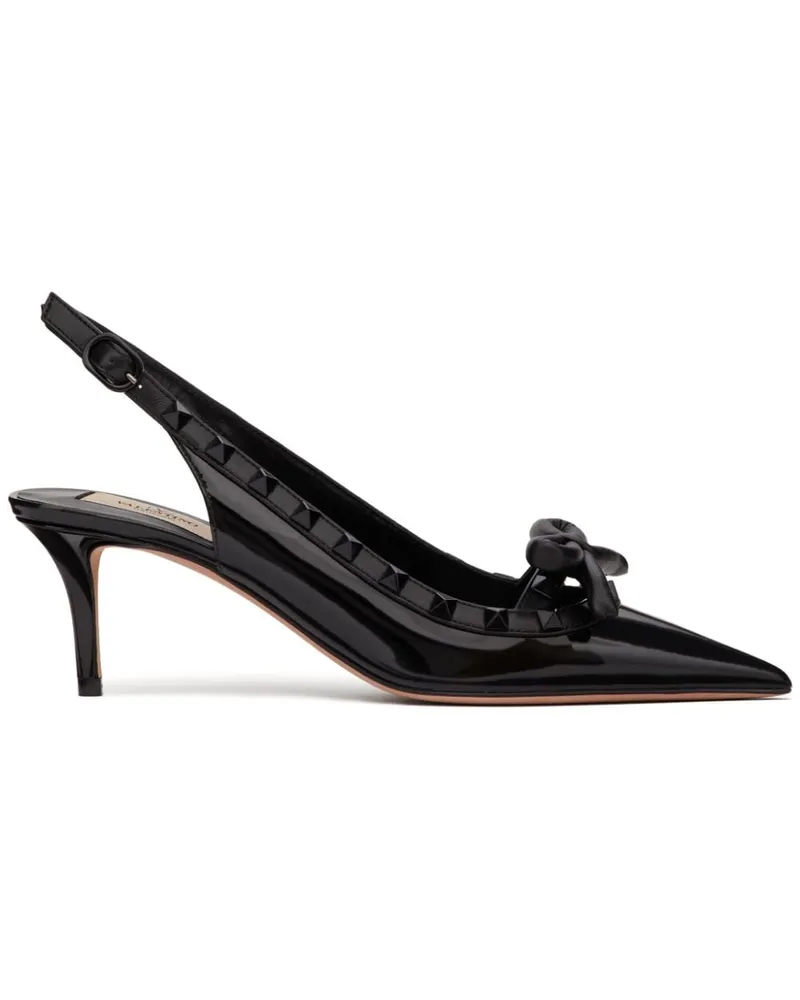 Valentino Garavani Rockstud Bow Slingback-Pumps 60mm - Schwarz Schwarz