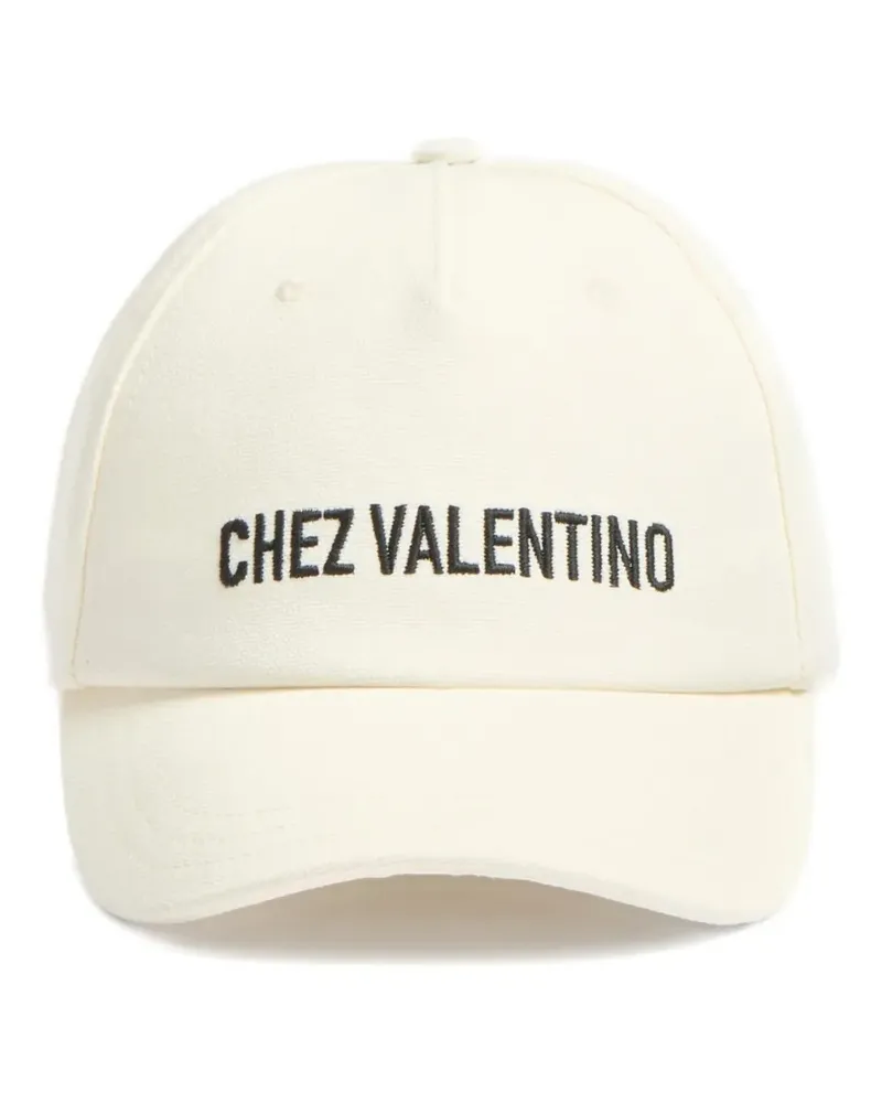 Valentino Garavani Chez Valentino Cotton Baseball Cap With Embroidery - Nude Nude