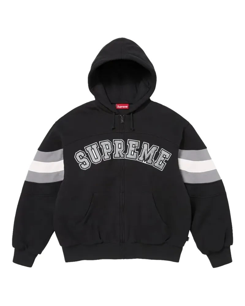 Supreme Being logo-detail zip-up hoodie - Schwarz Schwarz