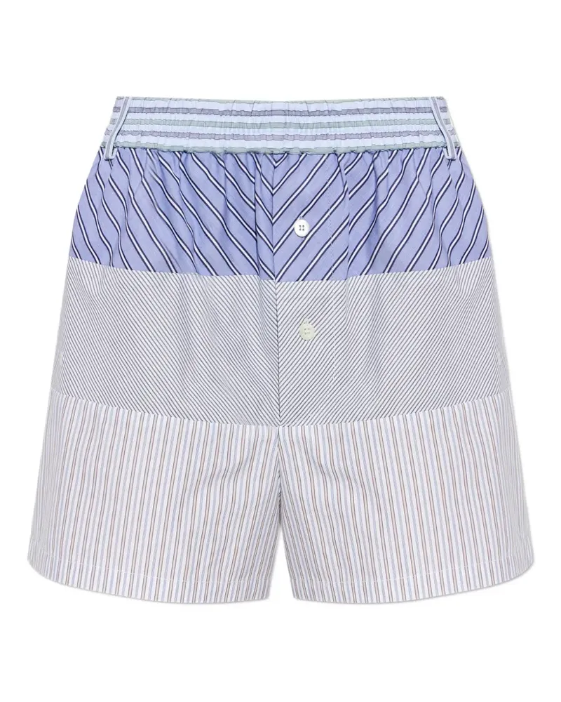 Moschino patchwork striped shorts - Weiß Weiß
