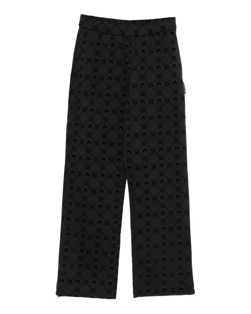 Marine Serre Moonogram flocked-print track pants - Schwarz Schwarz