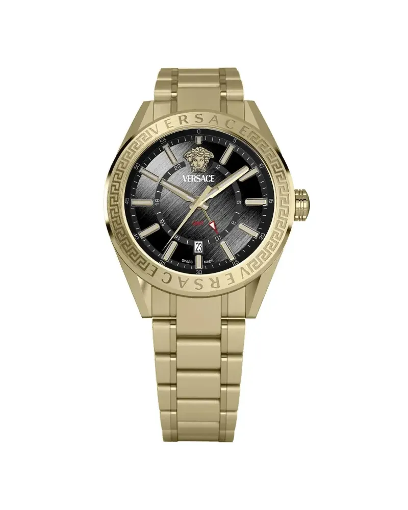 Versace V-Code GMT 42mm - Schwarz Schwarz