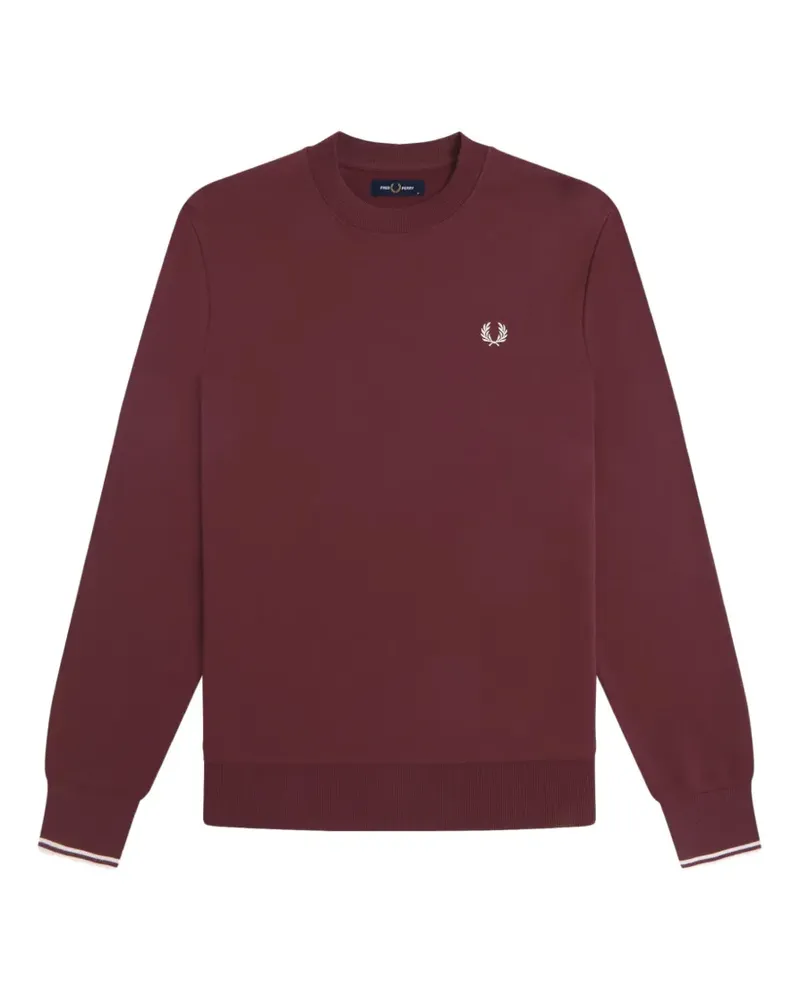 Fred Perry Pullover mit Logo-Stickerei - Rot Rot