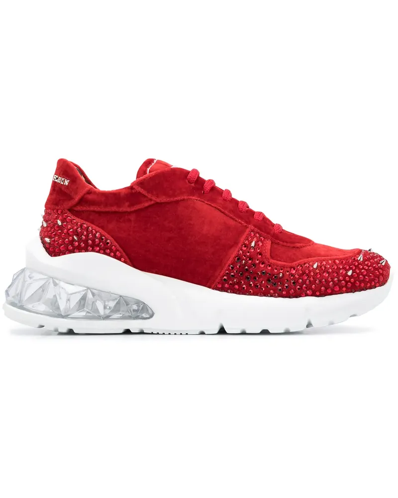 Philipp Plein Velvet Studs' Sneakers - Rot Rot
