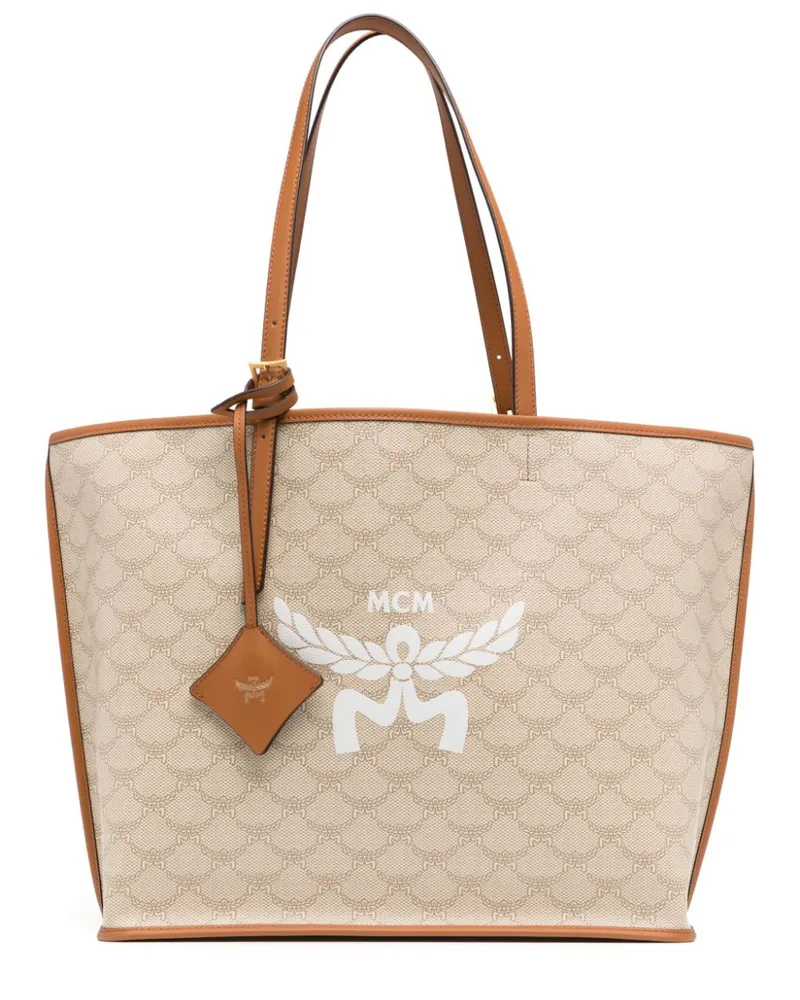 MCM Mittelgroße Himmel Handtasche - Nude Nude