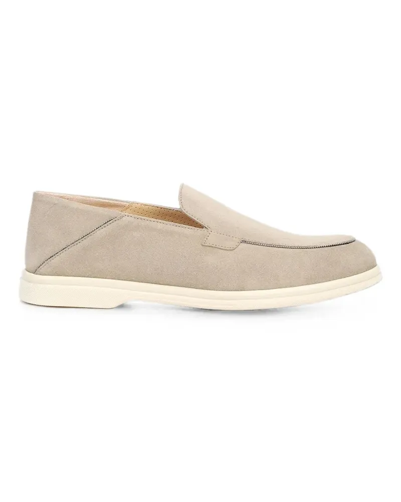 Doucal´s ball-chain suede loafers - Nude Nude