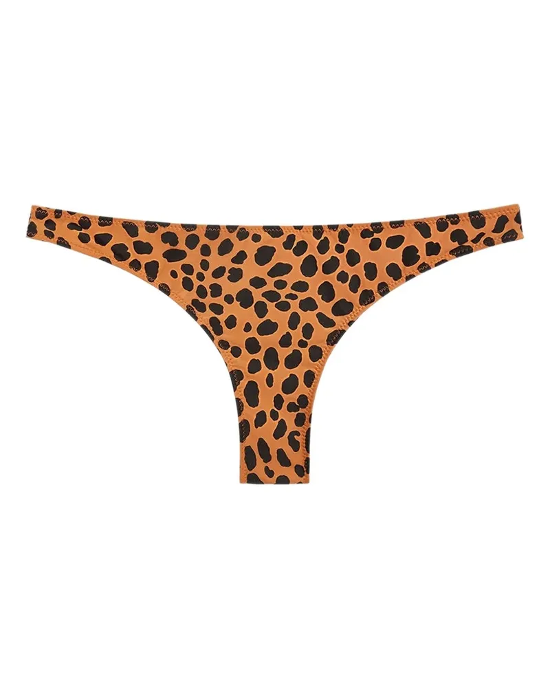 TROPIC of C leopard-print low bikini bottom - Orange Orange