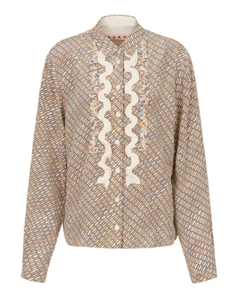 Marni Hemd mit Print - Braun Braun