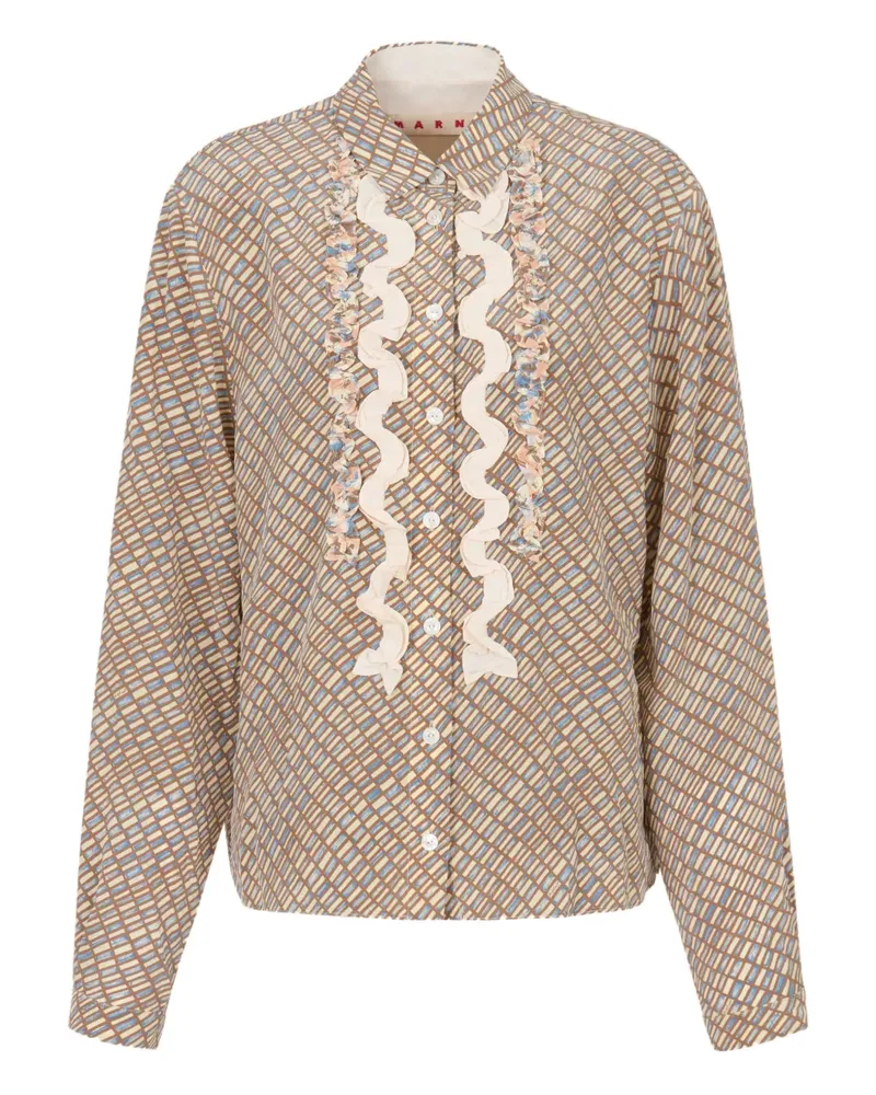 Marni Hemd mit Print - Braun Braun