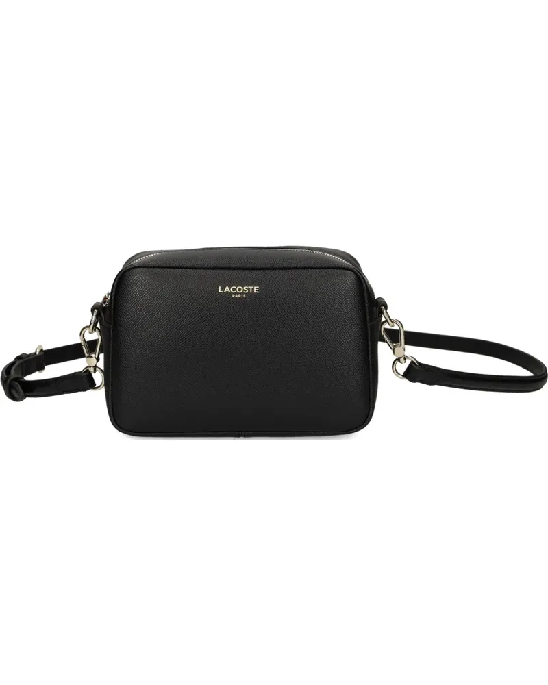 Lacoste Champs-Élysées leather cross body - Schwarz Schwarz