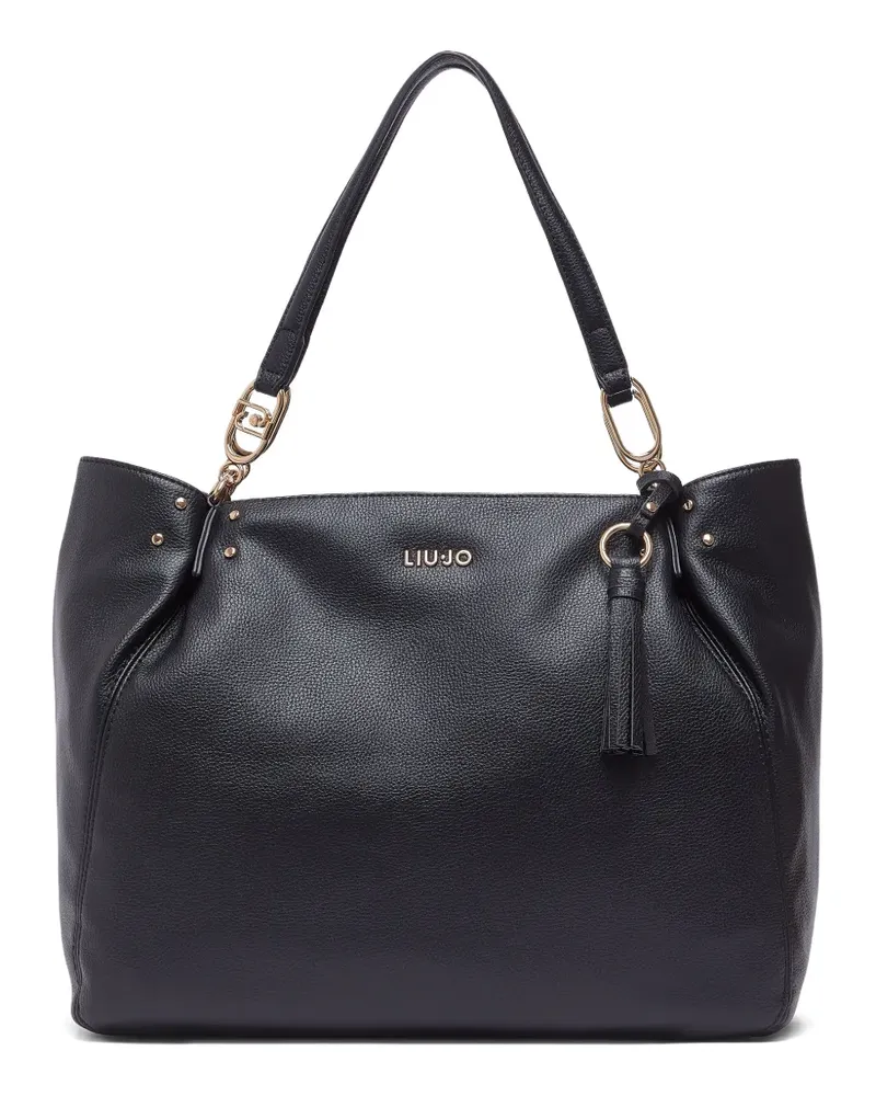 Liu Jo Schultertasche mit Logo - Schwarz Schwarz