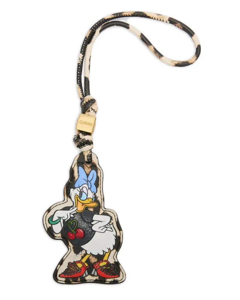 Ganni x Disney Schlüsselanhänger mit Animal-Print - Braun Braun