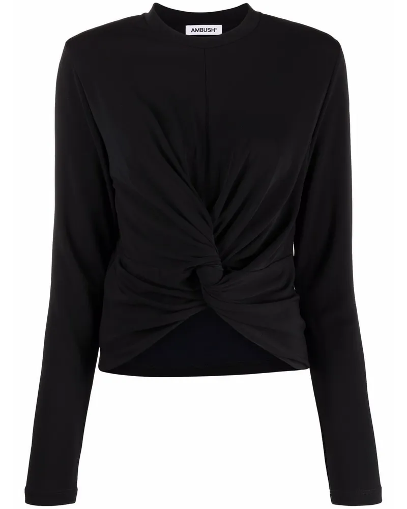 AMBUSH T-Shirt mit Knotendetails - Schwarz Schwarz