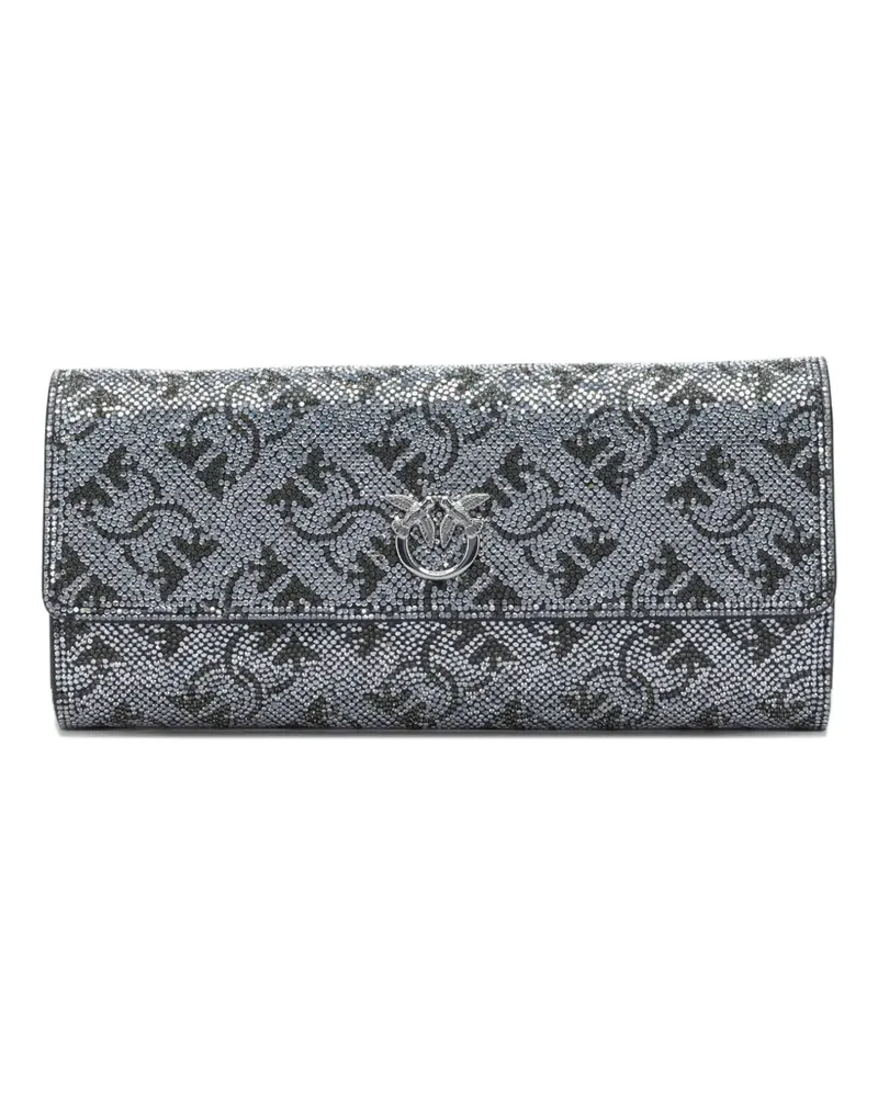 Pinko embellished chain clutch bag - Grau Grau
