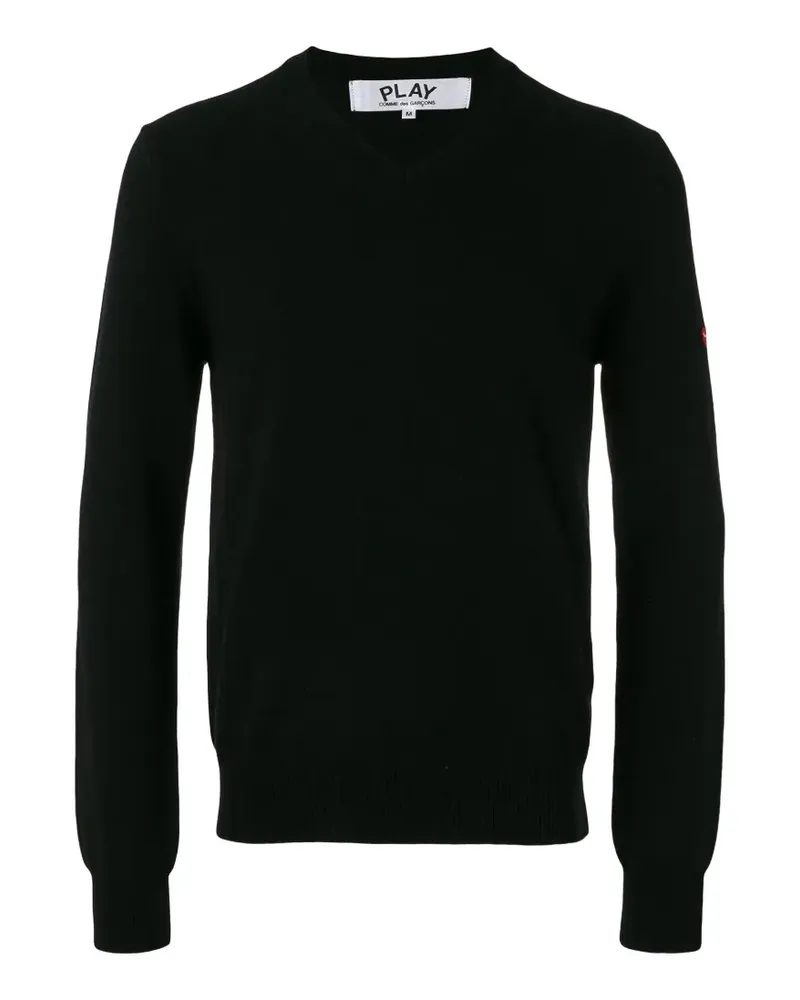 Comme des Garçons Pullover mit Herz-Patch - Schwarz Schwarz