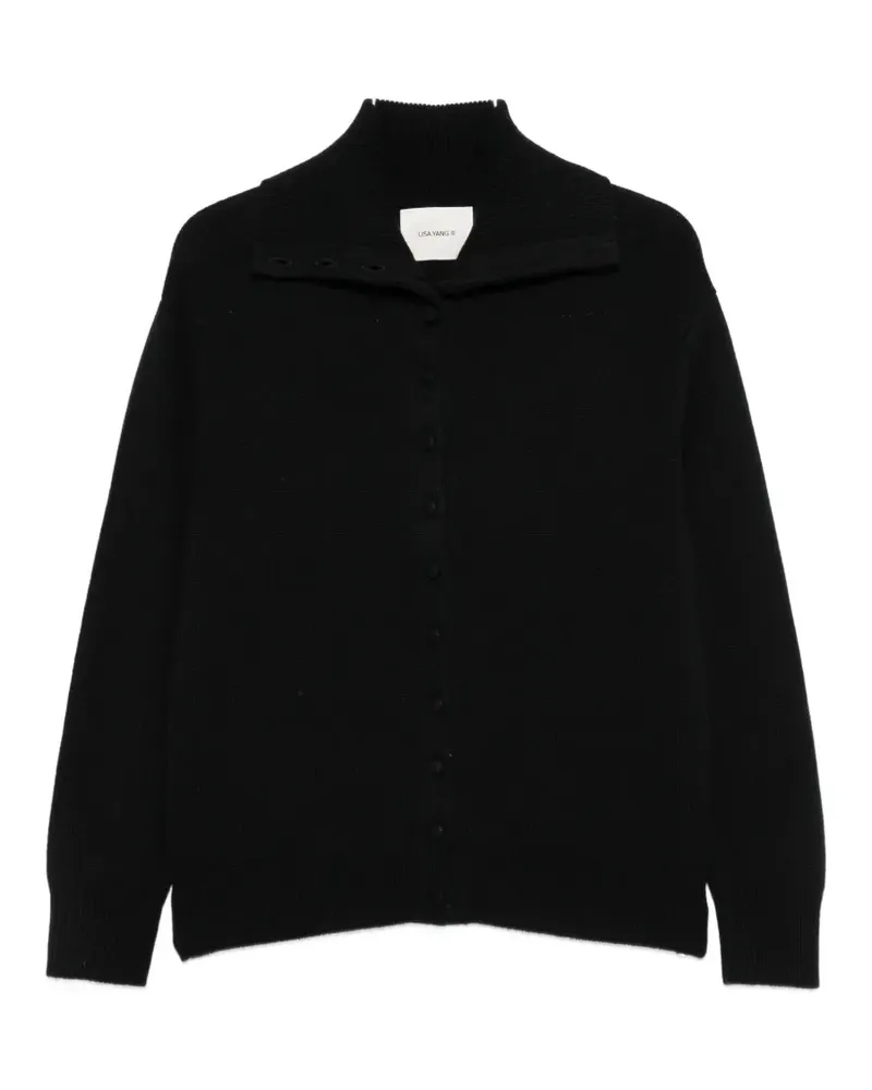 Lisa Yang Denie high-neck button-up cardigan - Schwarz Schwarz