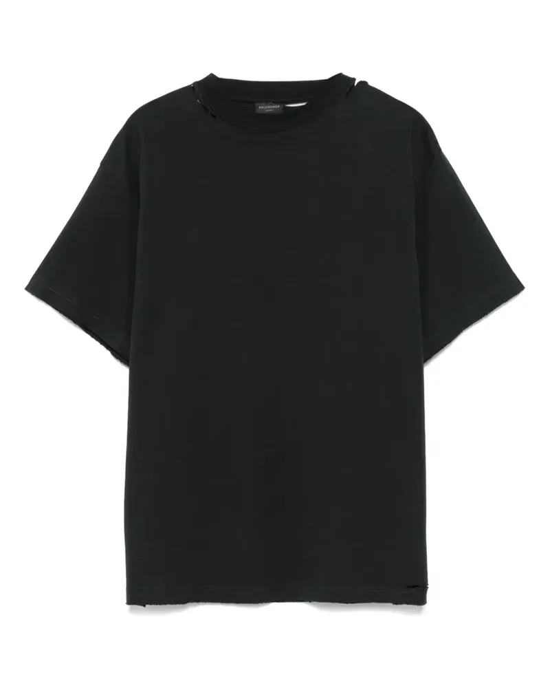 Balenciaga Security Tape T-Shirt mit Logo - Schwarz Schwarz