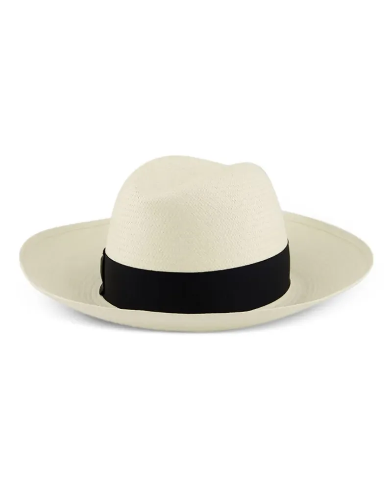 Borsalino Claudette Hut mit Ripsband-Detail - Weiß Weiß
