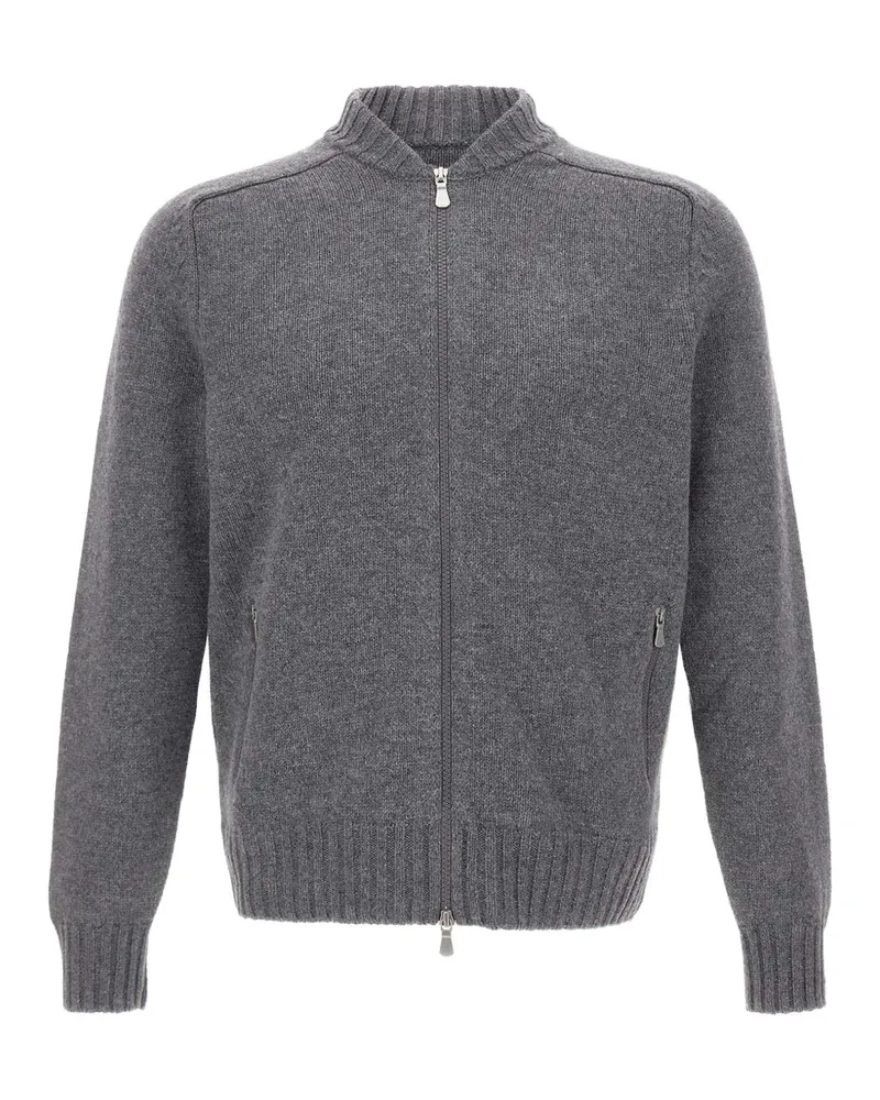 Gran Sasso zip-up wool cardigan - Grau Grau