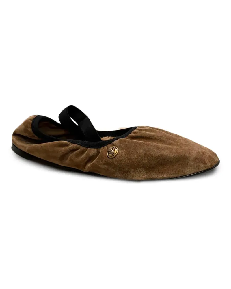 Versace Guanto Ballerinas mit Medusa-Kopf - Braun Braun