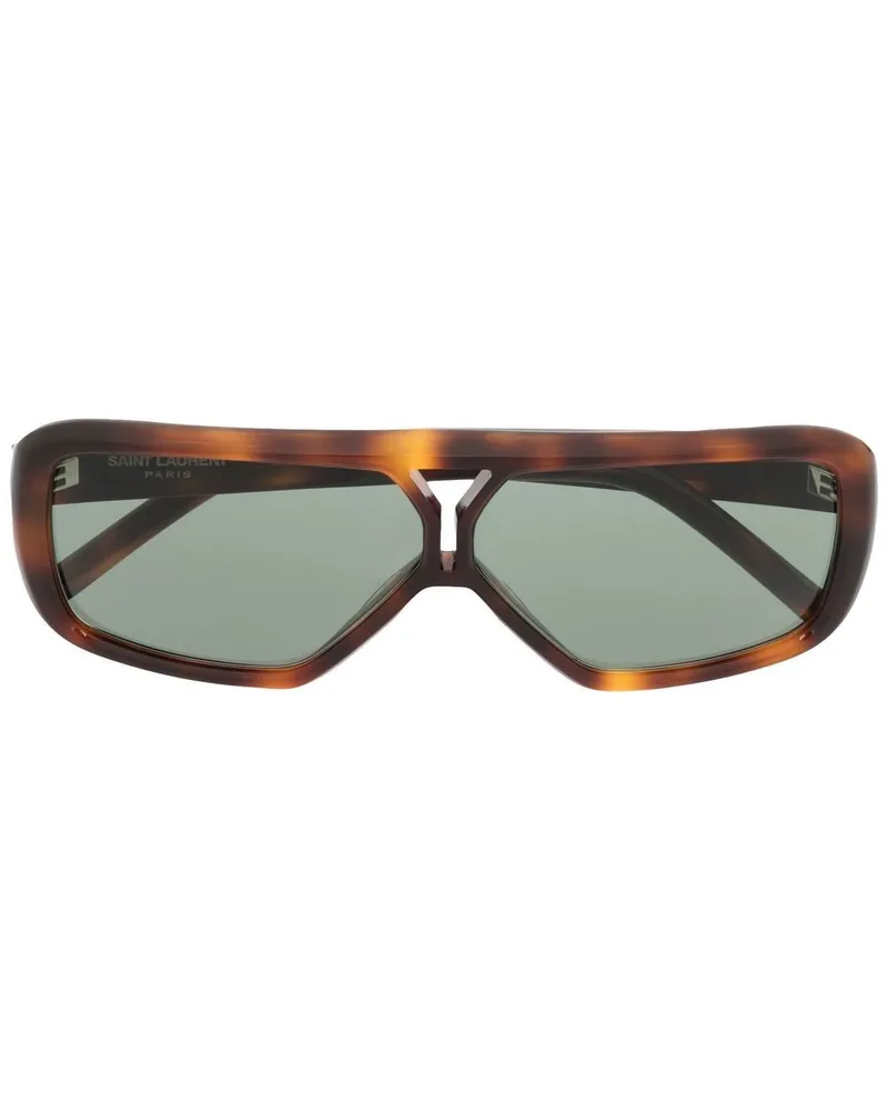 Saint Laurent Pilotenbrille in Schildpattoptik - Braun Braun