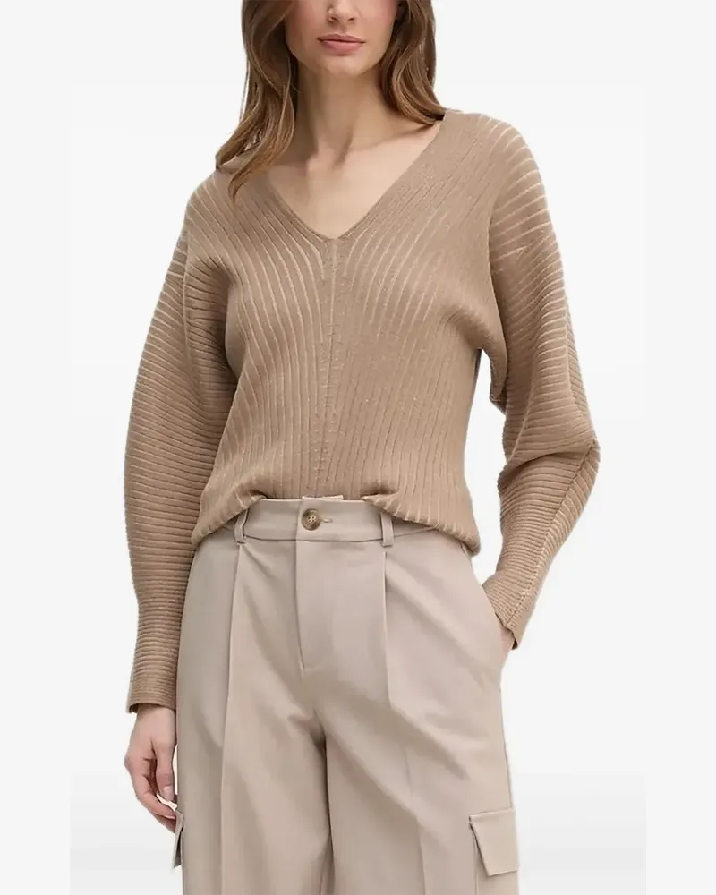 DKNY Pullover mit V-Ausschnitt - Braun Braun