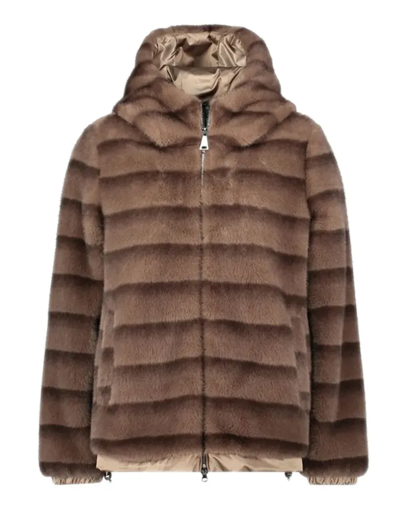 Betty Barclay Kapuzenjacke aus Faux Fur - Braun Braun