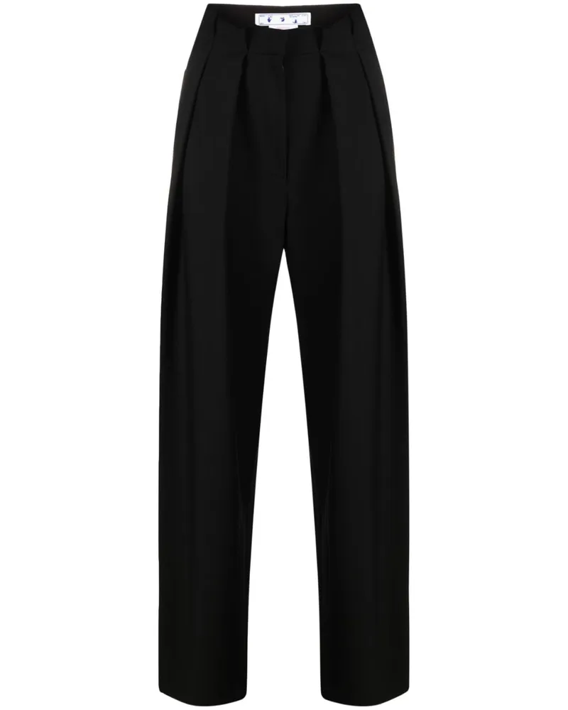 OFF-WHITE Hose mit Logo-Stickerei - Schwarz Schwarz