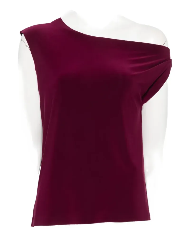 Norma Kamali draped off-shoulder top - Violett Violett