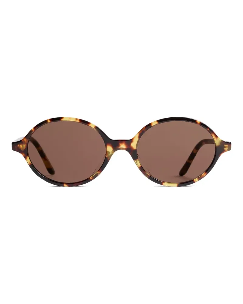 KHAITE x Oliver Peoples Sonnenbrille mit ovalem Gestell - Braun Braun