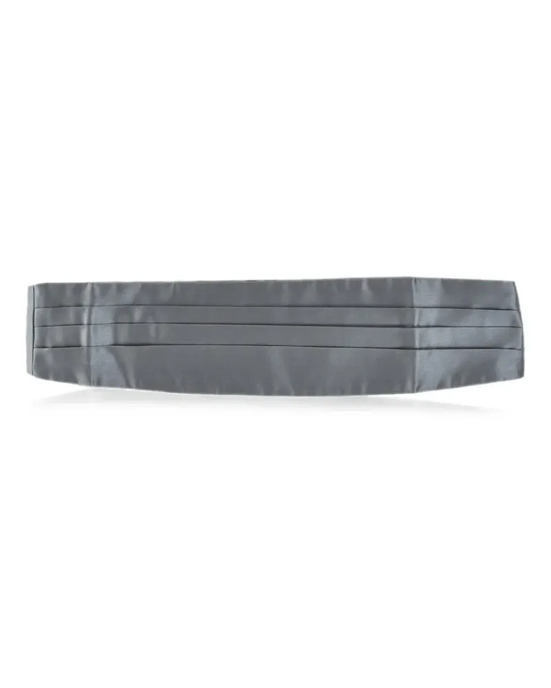 Corneliani pleated satin cummerbund - Grau Grau