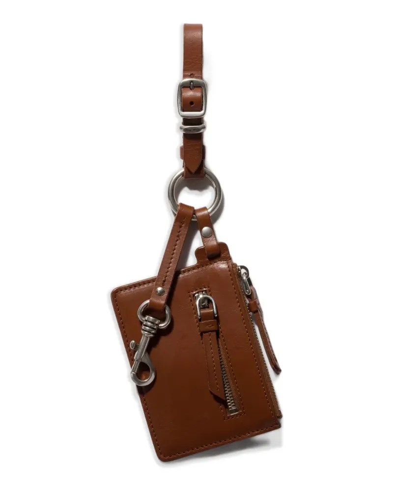 Miu Miu Schlüsselanhänger aus Leder - Braun Braun