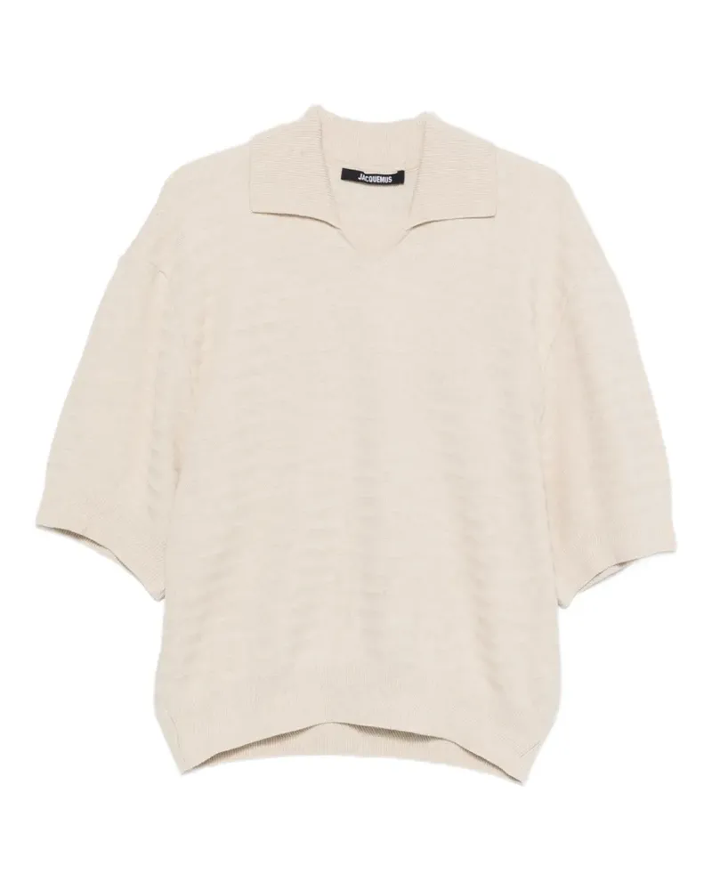Jacquemus V-neck T-shirt - Nude Nude
