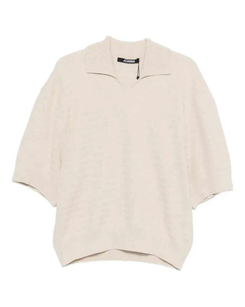Jacquemus V-neck T-shirt - Nude Nude