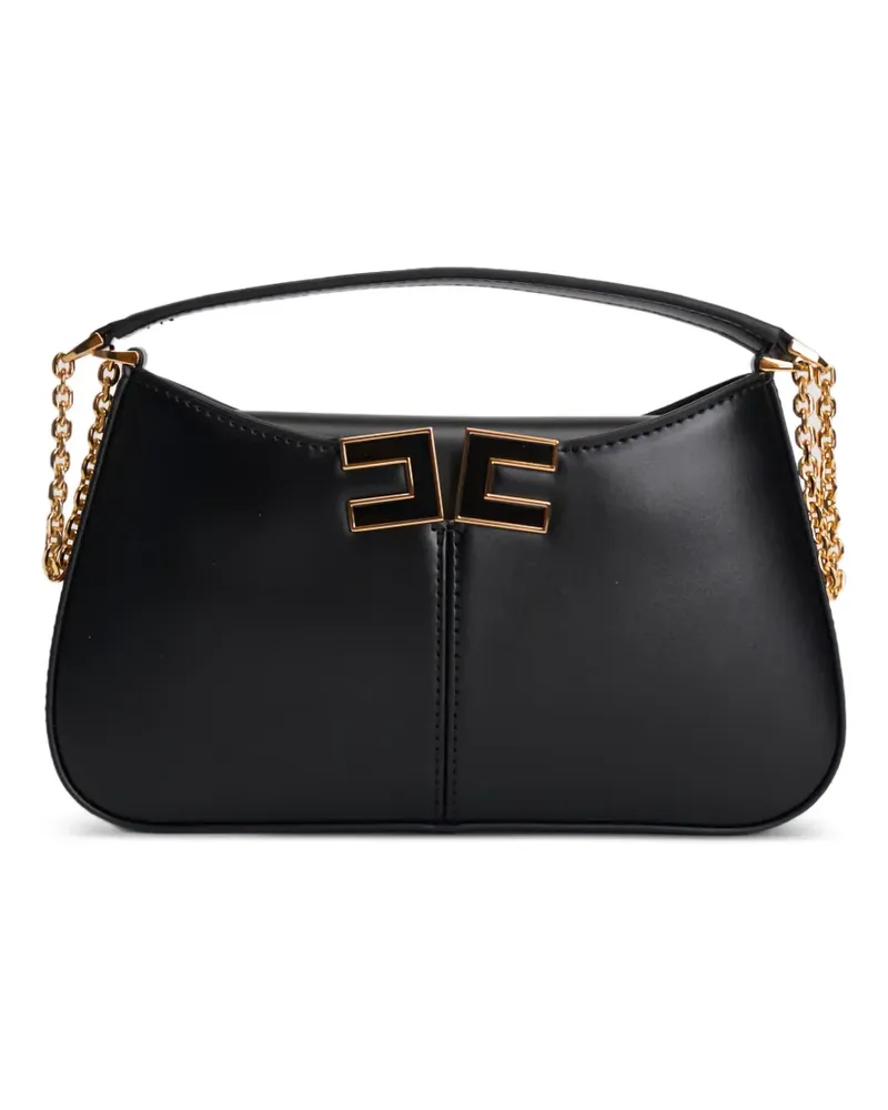 Elisabetta Franchi Schultertasche mit Kettenriemen - Schwarz Schwarz