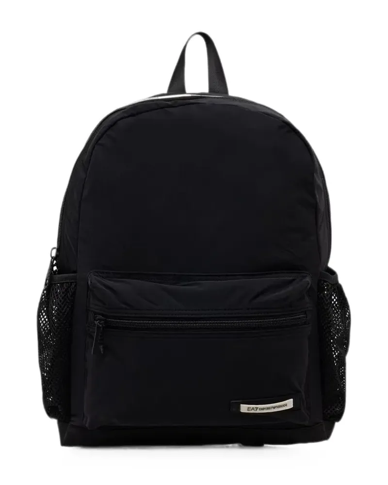 EA7 City logo-patch backpack - Schwarz Schwarz