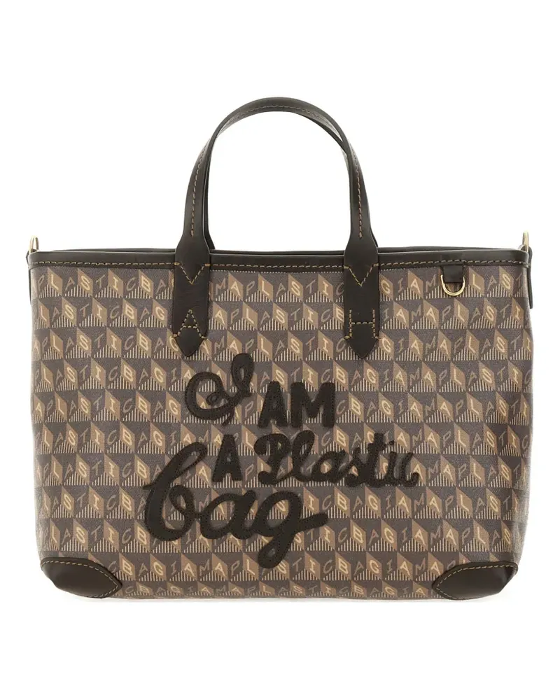 Anya Hindmarch appliqué pattern tote bag - Braun Braun