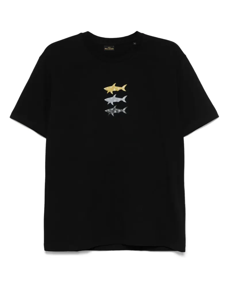 Paul & Shark T-Shirt mit Logo-Print - Schwarz Schwarz