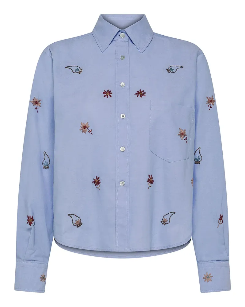 Seventy Besticktes Top - Blau Blau