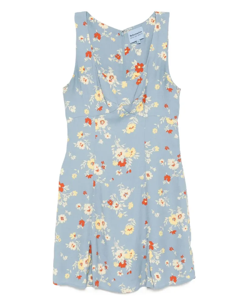 Reformation Cher Kleid - Blau Blau