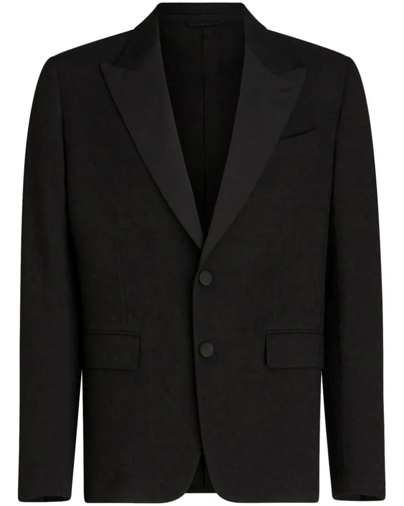 Etro Sakko mit Jacquardmuster - Schwarz Schwarz