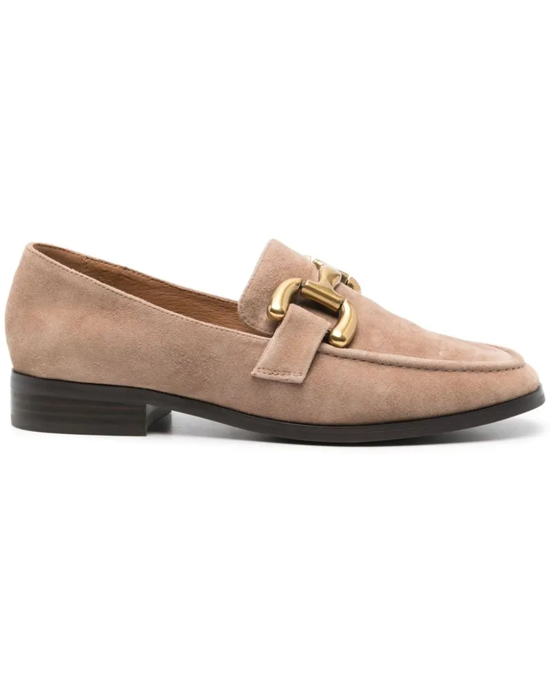 Bibi Lou Zagreb Loafer aus Wildleder Nude