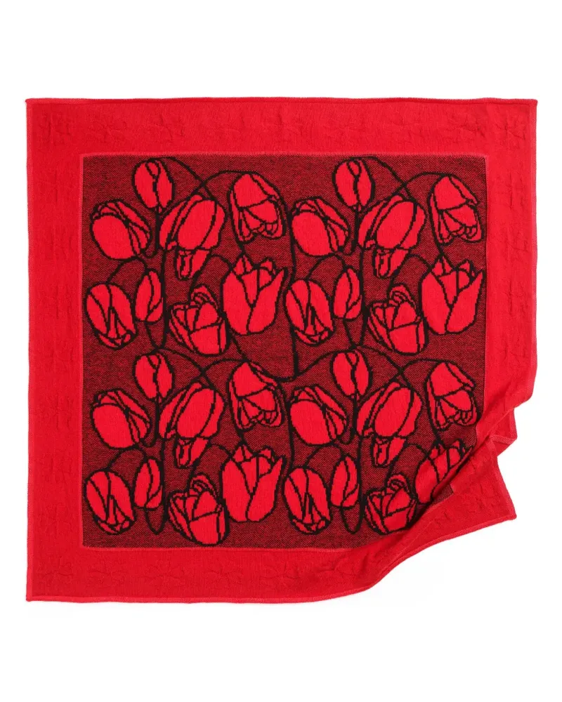 Barrie Schal mit Blumenmotiv - Rot Rot