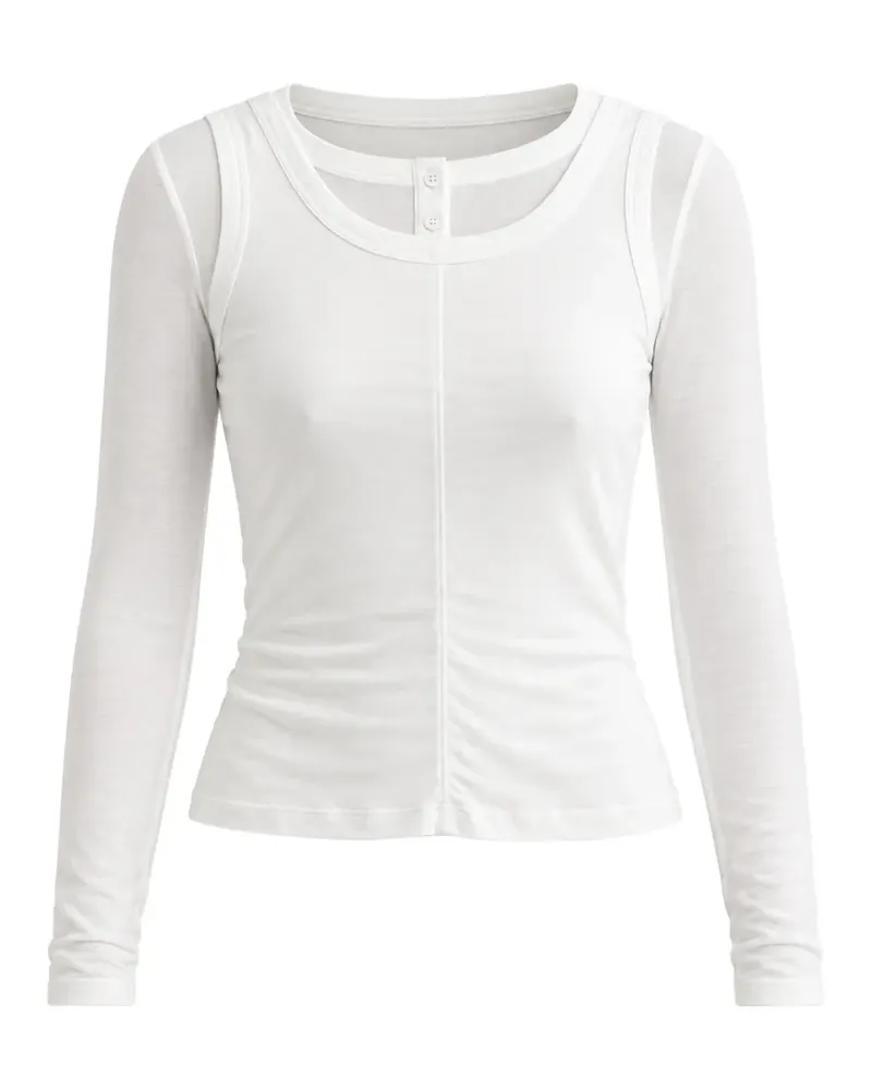 Baum und Pferdgarten Jamilah Langarmshirt im Layering-Look - Weiß Weiß