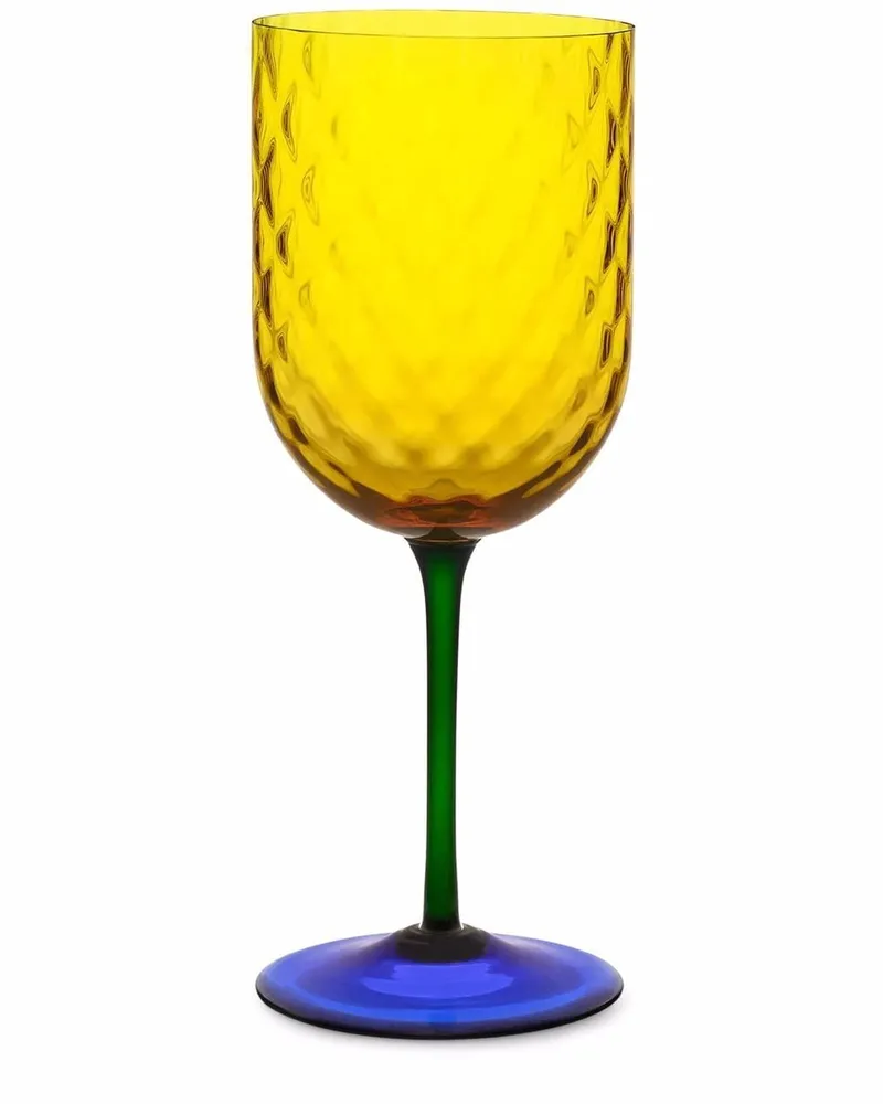 Dolce & Gabbana Weinglas aus Muranoglas - Gelb Gelb