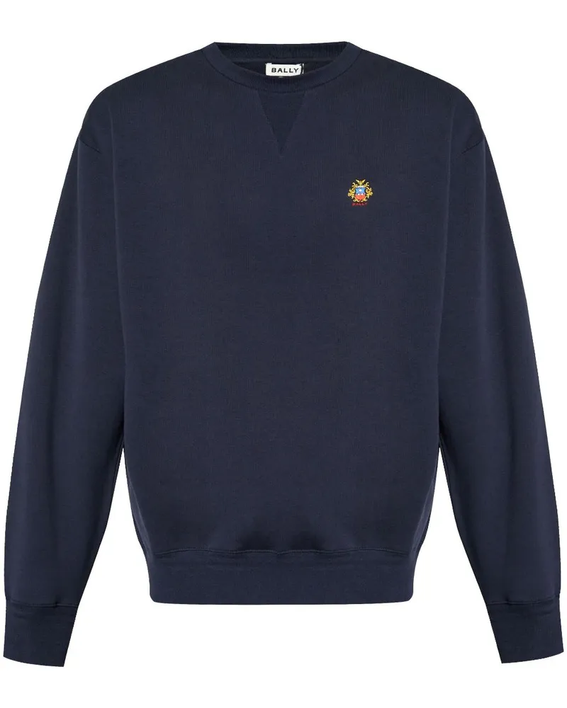 Bally Pullover mit Logo-Stickerei Blau