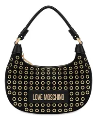 Moschino Mini-Tasche mit Ösen Schwarz