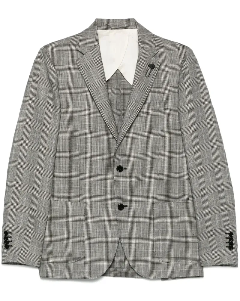 LARDINI Sakko mit Prince-of-Wales-Karo - Schwarz Schwarz
